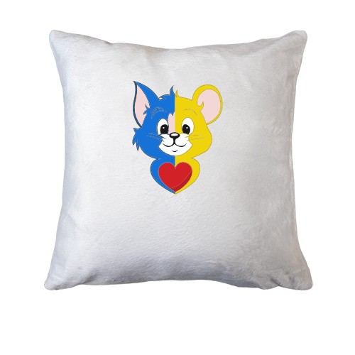 Подушка с патриотичными Томом и Джерри