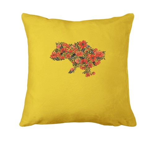 Подушка с петриковской росписью 