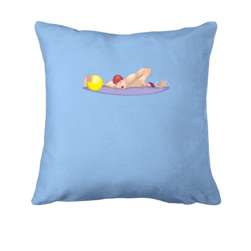 Подушка с пловцом и мячом