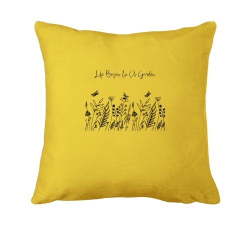 Подушка с полевыми цветами 