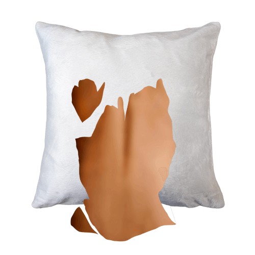 Подушка з порваной спиною