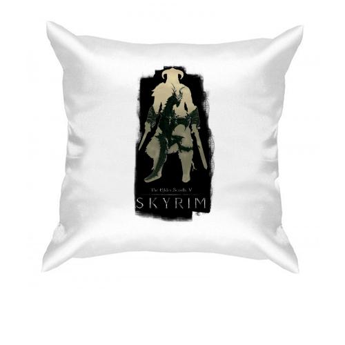 Подушка з постером Довакін з драконом - Skyrim