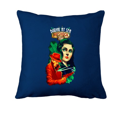 Подушка с постером игры Bioshock - Burial at sea