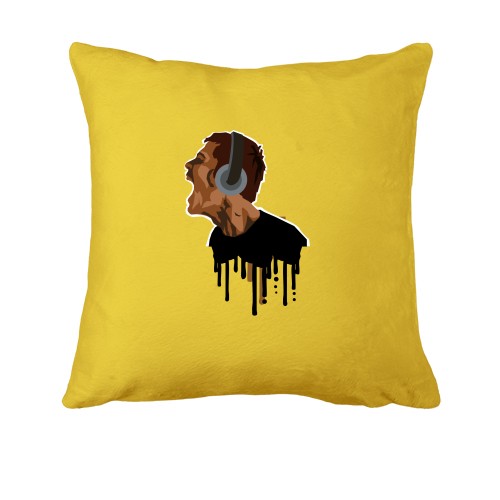 Подушка с поющим парнем в наушниках