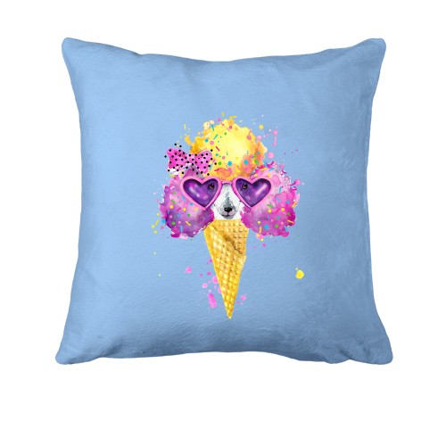 Подушка с пуделем в рожке мороженого