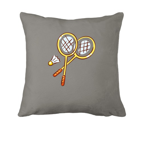Подушка с ракетками бадминтона и воланчиком