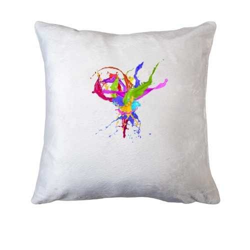 Подушка з розлитими фарбами
