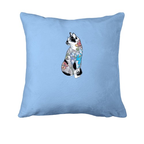 Подушка с разрисованным котом