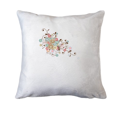 Подушка с рисунком цветов