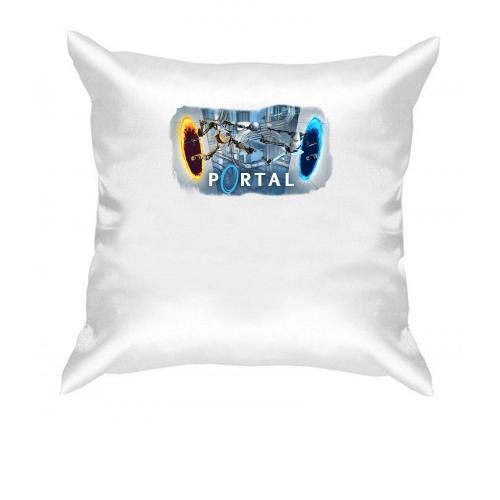 Подушка с роботами из игры Portal