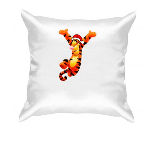 Подушка з різдвяні мультяшним тигром
