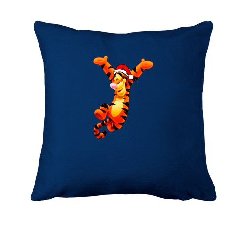 Подушка с рождественскими мультяшным тигром