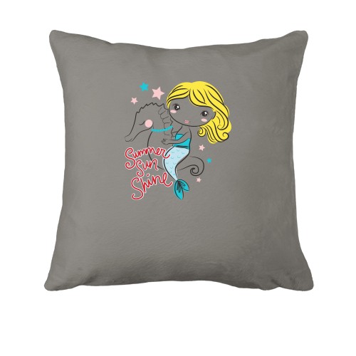 Подушка с русалкой на морском коньке