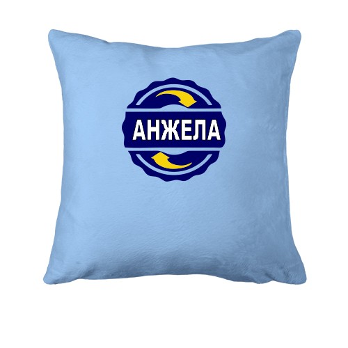 Подушка с с именем Анжела в круге