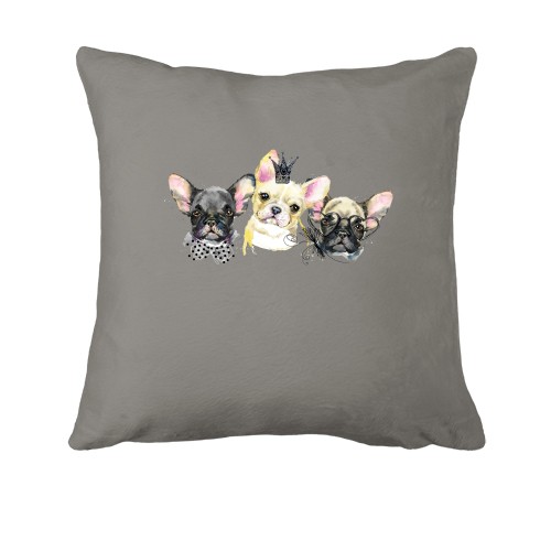 Подушка с семейством Французских бульдогов
