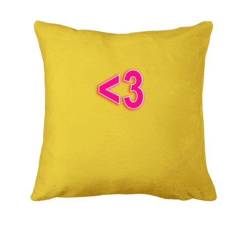 Подушка с сердечком из символов