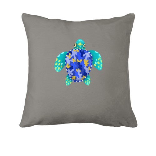 Подушка с синей черепахой