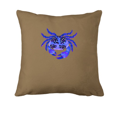 Подушка с синим крабом