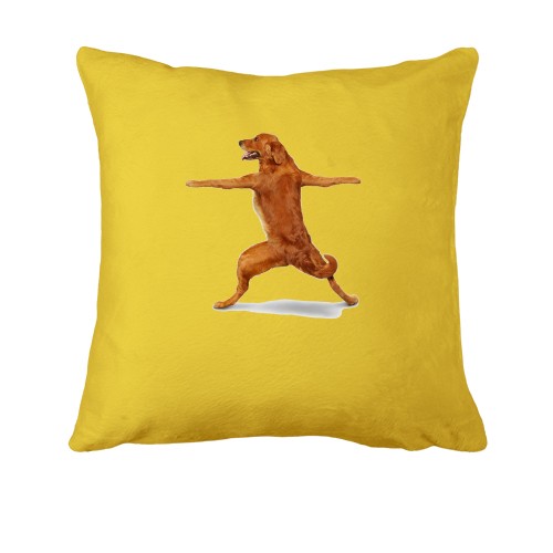 Подушка з собакою йогом 3