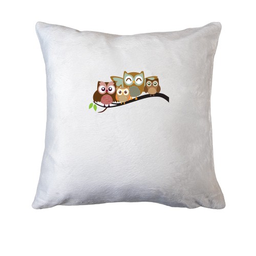 Подушка с совами на ветке
