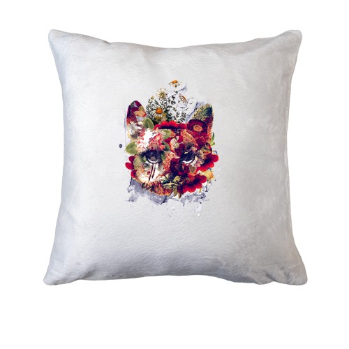 Подушка с совой из цветов