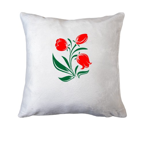 Подушка с тюльпанами