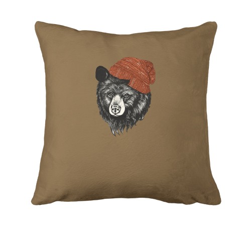 Подушка с ведмедем в шапке