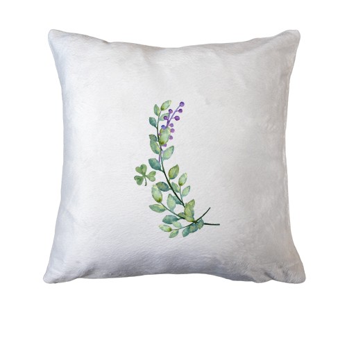 Подушка с веточкой цветов