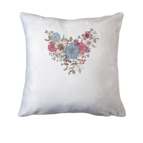 Подушка з вінтажним намистом із квітів