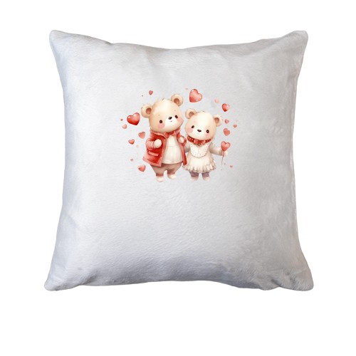 Подушка с влюбленными плюшевыми мишками (2)