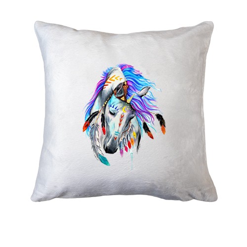Подушка з яскравим конем