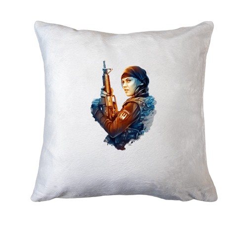 Подушка с защитницей из батальона Донбасс