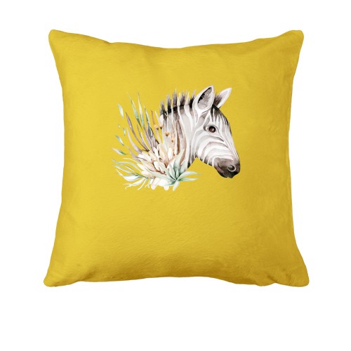 Подушка с зеброй из акварели