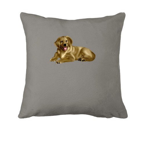 Подушка с золотистым ретривером