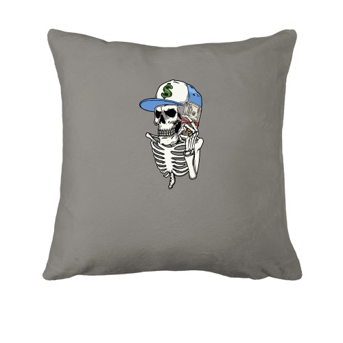 Подушка зі скелетом-ганстером