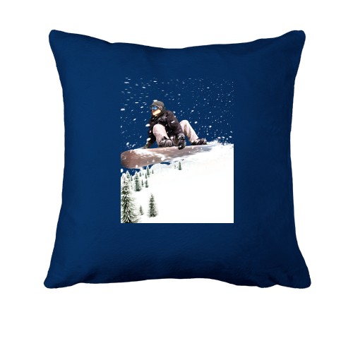 Подушка со сноубордистом на борде