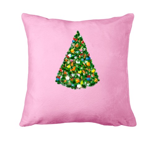Подушка со стеклянной ёлкой