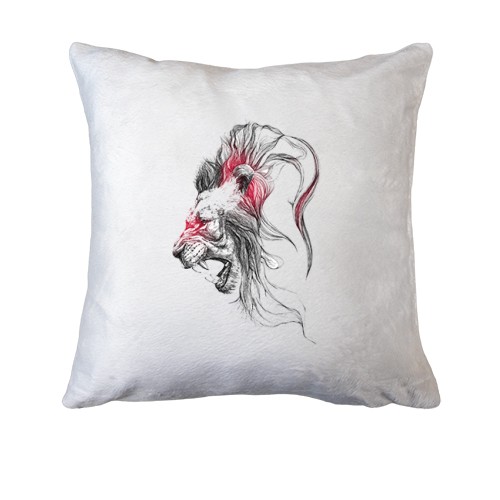 Подушка со стилизованным профилем льва