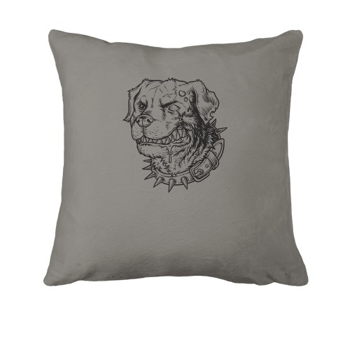 Подушка со злым ротвейлером