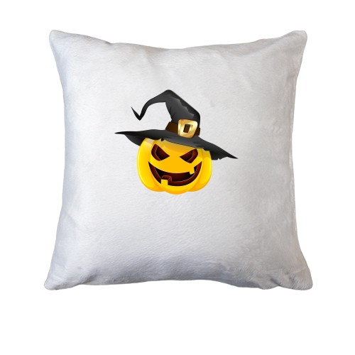 Подушка зі злим гарбузом в ковпаку