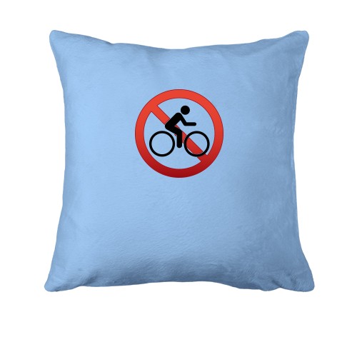 Подушка со знаком запрета велосипедистов