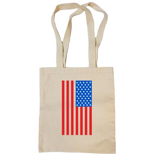 Сумка шоппер с американским флагом