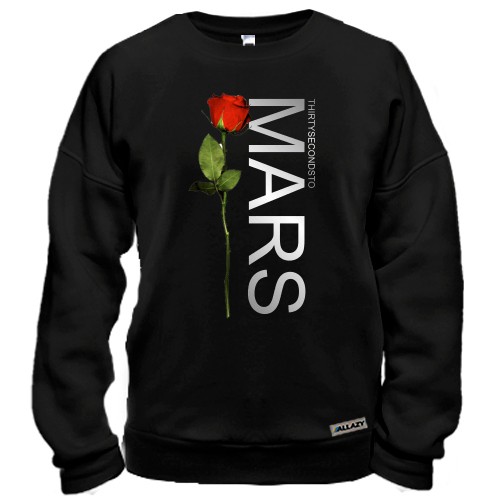 Свитшот 30 секунд до марса с розой