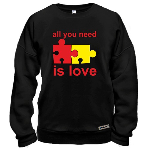 Світшот All you need is love (пазли)