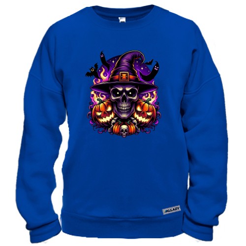Свитшот Джек череп с тыквами