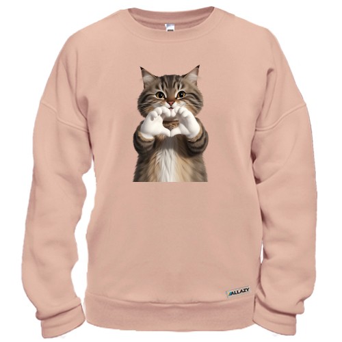 Свитшот Кот с сердечком