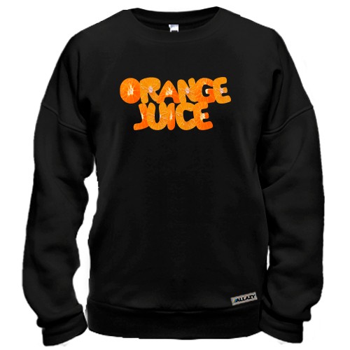 Свитшот с надписью «ORANGE JUICE» в виде сочных долек апельсина