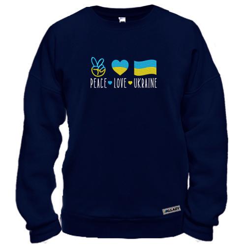 Світшот Peace and love Ukraine