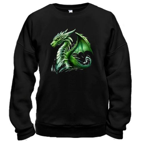 Свитшот Зеленый дракон АРТ (2)