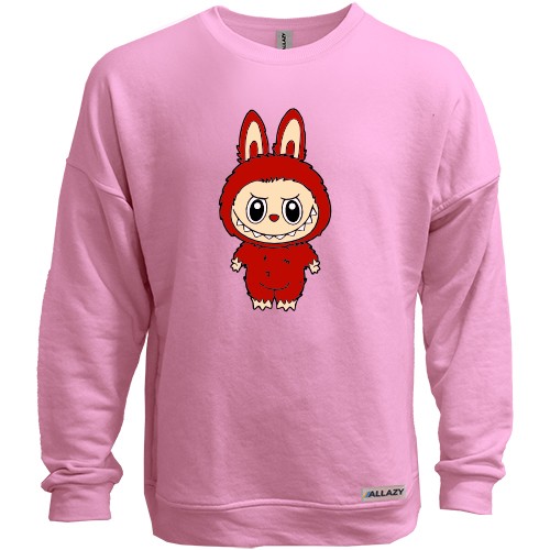 Світшот без начісу Червоний Лабубу